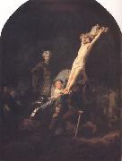 Rembrandt, The Raising of the Cross (mk33)